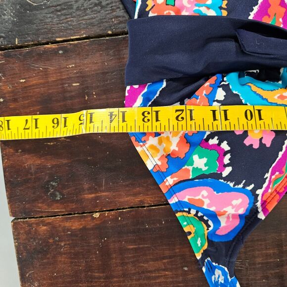 Liz Claiborne Paisley Tankini Top Womens Size 8 Halter Style Swim NWT Preppy - Picture 5 of 6